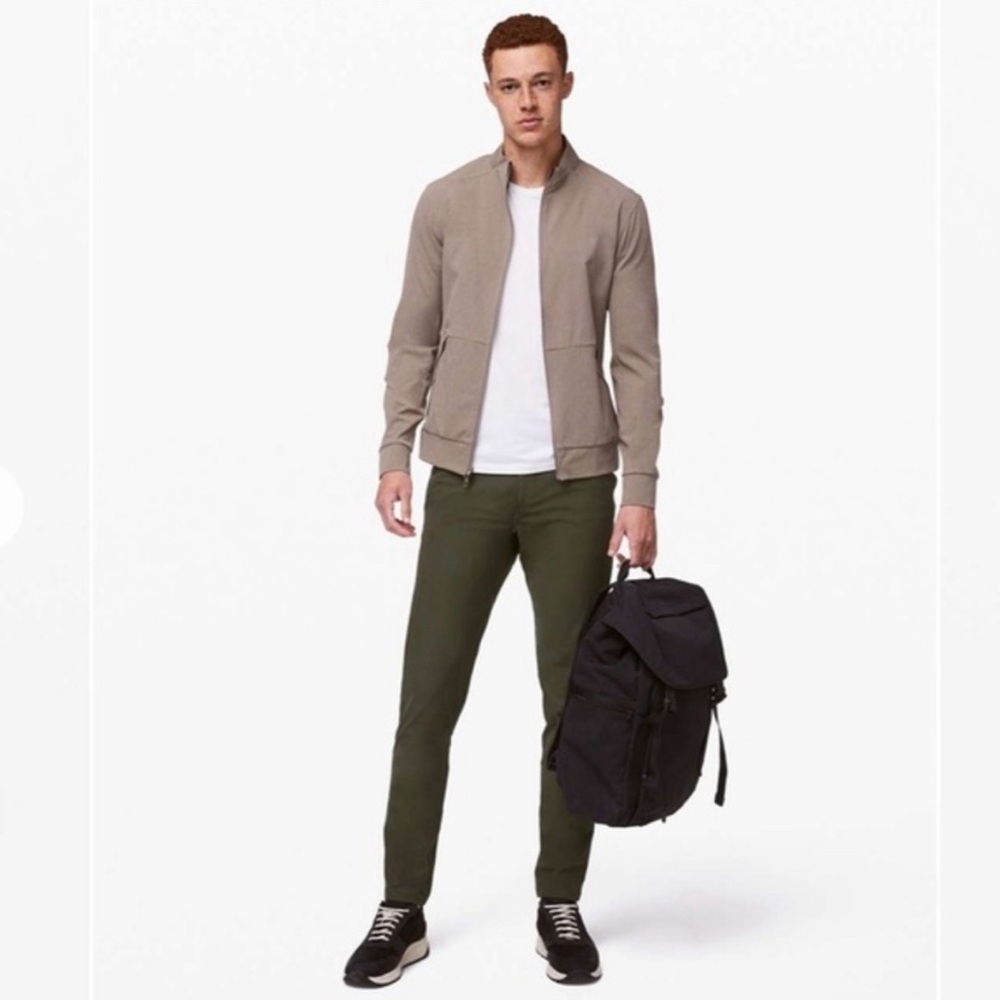 Lululemon Men’s ABC Slim-Fit Pant 34" *Warpstreme In Dark Olive Green Green
